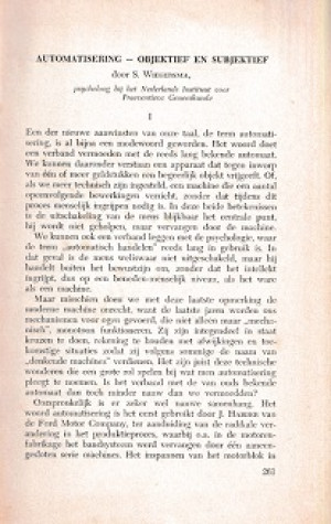 Automatisering - objektief en subjektief