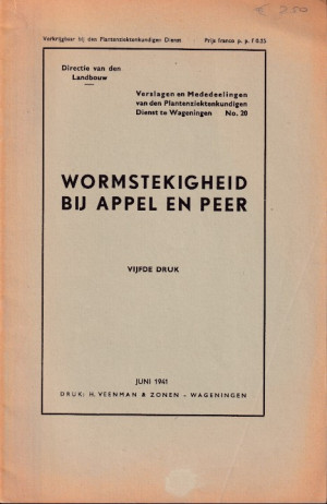 Wormstekeligheid bij apple en peer