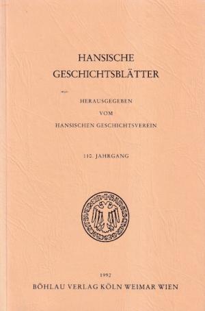 Hansische Geschichtsbläter. 110. Jahrgang