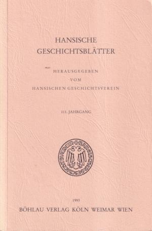 Hansische Geschichtsbläter. 111. Jahrgang