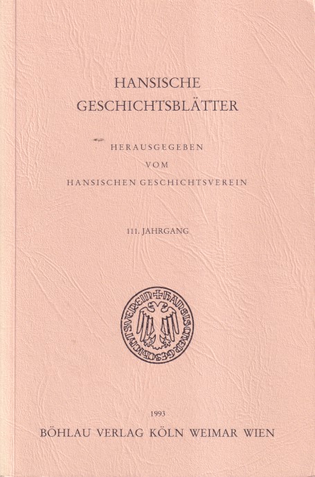 N.N. - Hansische Geschichtsblter. 111. Jahrgang