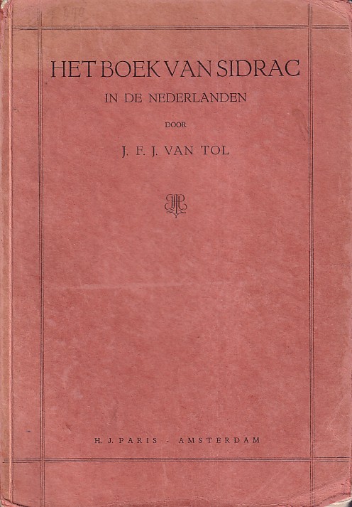 Tol, J.F.J. van - Het boek van Sidrac in de Nederlanden