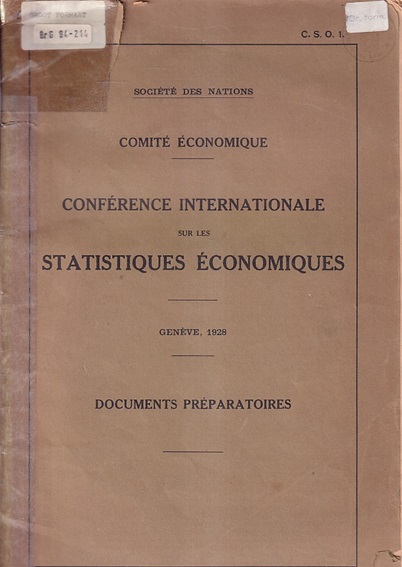 N.N. - Confrence internationale sur les statistiques conomiques