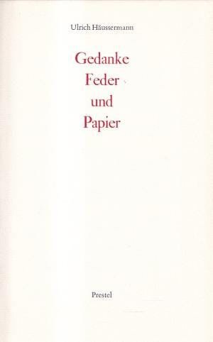 Gedanke Feder und Papier