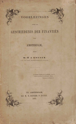 Voorlezingen over de Geschiedenis der Finantiën van Amsterdam