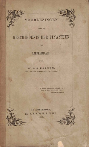 Voorlezingen over de Geschiedenis der Finantiën van Amsterdam