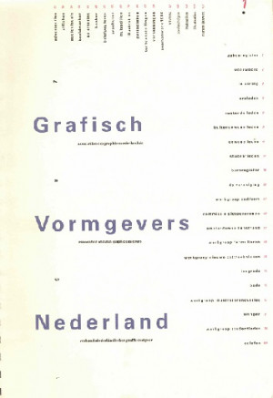 Grafisch vormgevers Nederland 1987.