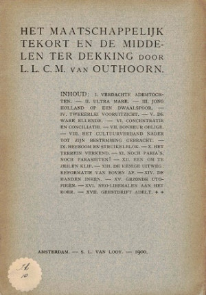 Het maatschappelijk tekort en de middelen ter dekking.