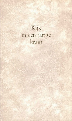 Kijk in een jarige krant. NRC 125.