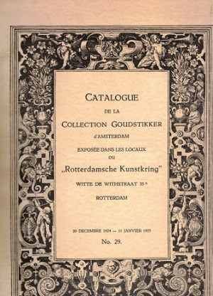 Catalogue de la collection Goudstikker d'Amsterdam exposeée dans les locaux du Rotterdamsche Kunstkring