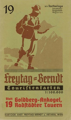 Freytag-Berndt Touristenkarten. nr 19 Goldberg-Ankogel, Radstädter Tauern