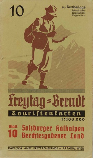 Freytag-Berndt Touristenkarten. nr  10 Salzburger Kalkalpen Berchtesgadener Land