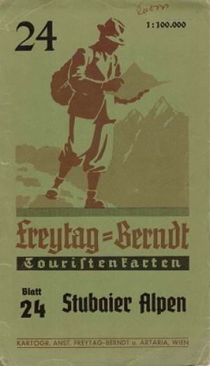Freytag-Berndt Touristenkarten. nr 24 Stubaier Alpen