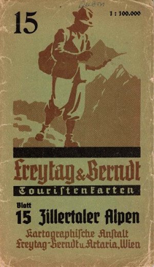 Freytag-Berndt Touristenkarten. nr 15 Zillertaler Alpen