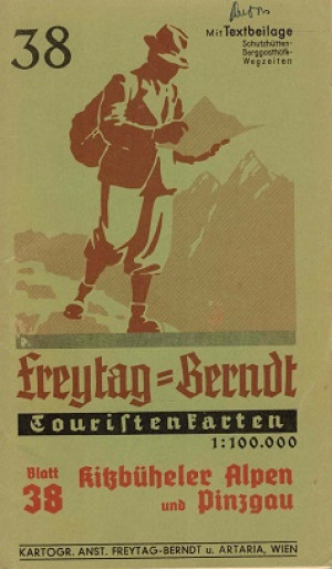 Freytag-Berndt Touristenkarten. nr 38 Kitzbüheler Alpen und Pinzgau