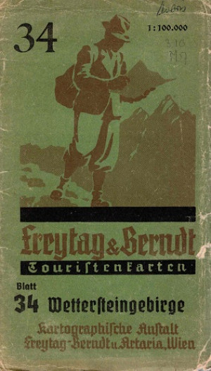 Freytag-Berndt Touristenkarten. nr 34 Wettersteingebirge