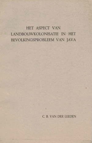 Het aspect van landbouwkolonisatie in het bevolkingsprobleem van Java