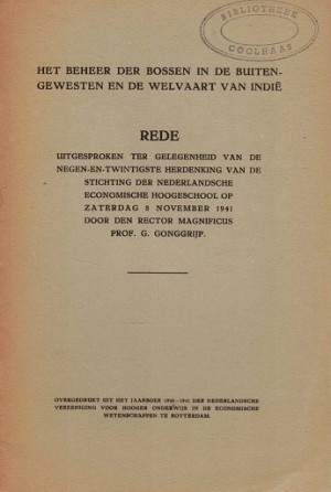 Het beheer der bossen in de buitengewesten en de welvaart van Indië