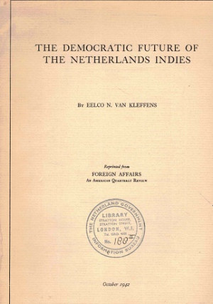 The democratic future of the Netherlands Indies
