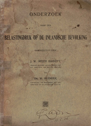 Onderzoek naar den belastingdruk op de inlandsche bevolking