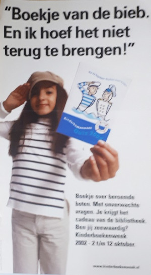Kinderboekenweekaffiche 2002. Bibliotheekuitgave