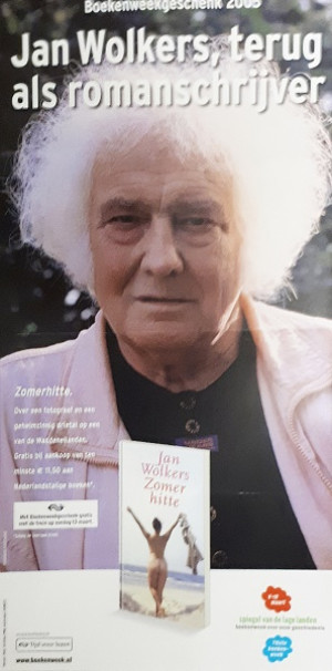Boekenweekaffiche 2005. Geschenk en foto Wolkers
