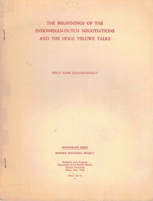 The beginnings of the Indonesian-Dutch negotiations and the Hoge Veluwe talks