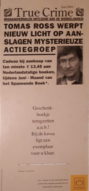 Maand van het spannende boek 2003. Display geschenk Thomas Ross