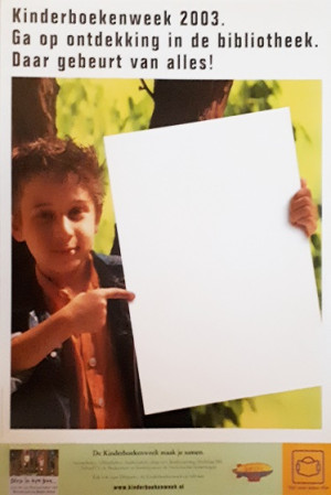 Kinderboekenweekaffiche 2003. Ga op ontdekking in de bibliotheek