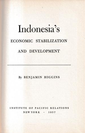 Indonesia's economic stabilization and development