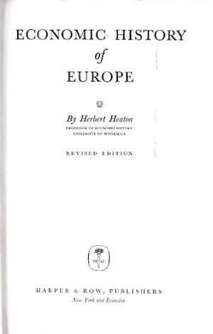 Economic history of Europe.