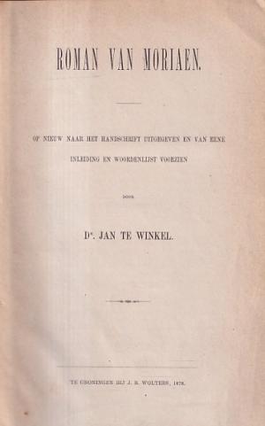 Roman van Moriaen. opnieuw naar het handschrift uitgegeven en van eene inleiding en woordenlijst voorzien