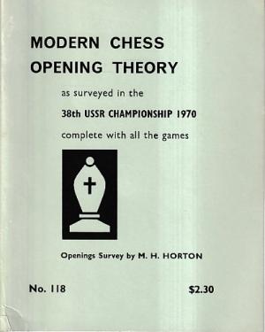 38th U.S.S.R. Championship. Modern Chess Opening Theory
