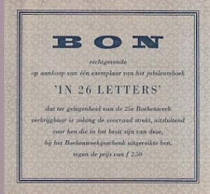 Bon voor het kopen van ''In 26 letters".