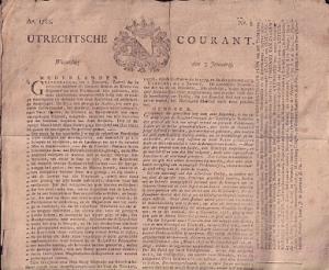 Utrechtsche Courant 3 januarij 1781