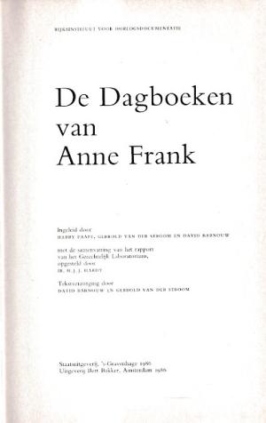 De dagboeken van Anne Frank.