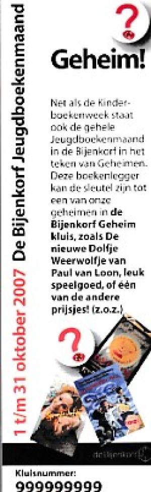 Boekenlegger Kinderboekenweek 2007. Jeugdboekenmaand