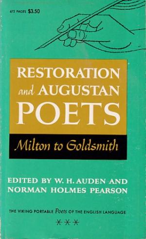 Restoration and Augustan poets Volume 3 : Milton to Goldsmith